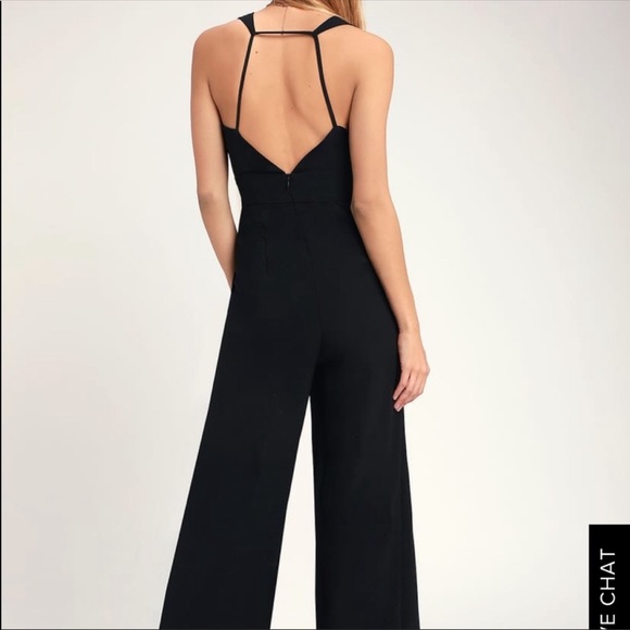 Lulu’s Black Wide Leg Open Back Jumpsuit S - Picture 4 of 4